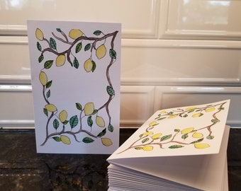 Lemon Vines Greeting Card (plain)