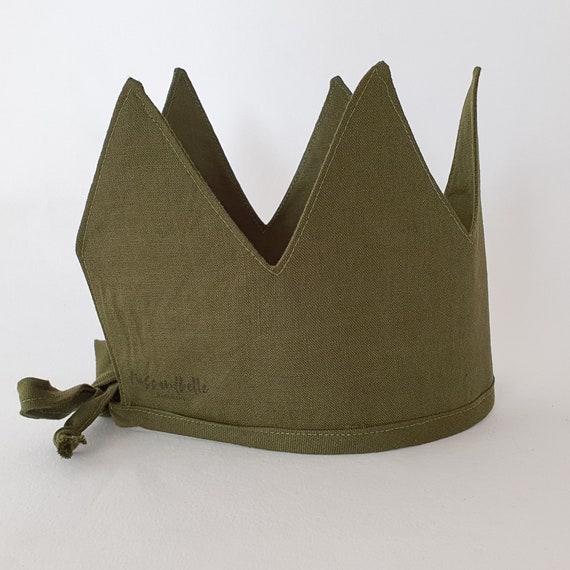 Caper, Linen Crown, Birthday, 1st Birthday, Photo Prop, Fabric Crown, Kids Crown, Size Tall