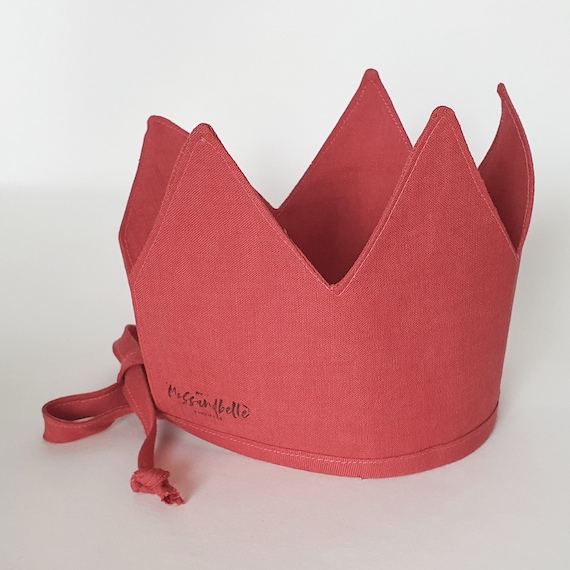 Rust, Linen Crown, Birthday, 1st Birthday, Photo Prop, Fabric Crown, Kids Crown, Size Tall