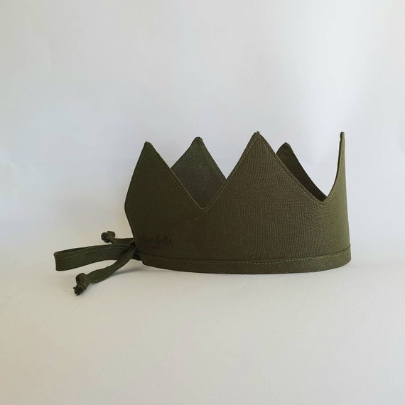 Caper, Linen Crown, Birthday, 1st Birthday, Photo Prop, Fabric Crown, Kids Crown, Size Short