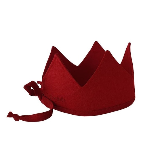 Linen Crown, Birthday, 1st Birthday, Photo Prop, Marsala, Fabric Crown, Kids Crown, Size Short