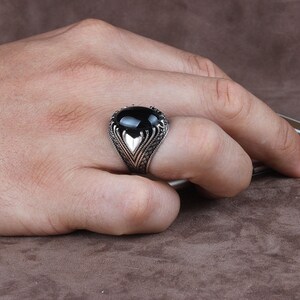 FREE Gift Box & Bag Man Ring Hand Made Pure 925 Silver - Etsy