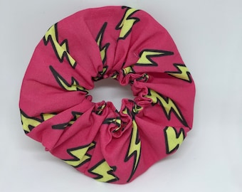 Lightning Bolt Scrunchie - Red Scrunchies - 90s Fashion Scrunchie