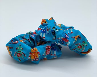 Robot Scrunchie - Scrunchies - Blue Scrunchie