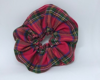 Tartan Scrunchie - Plaid Scrunchies - 90s Fashion Scrunchie