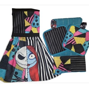 Juego de paños de cocina personalizados de Pesadilla antes de Navidad imagen 8