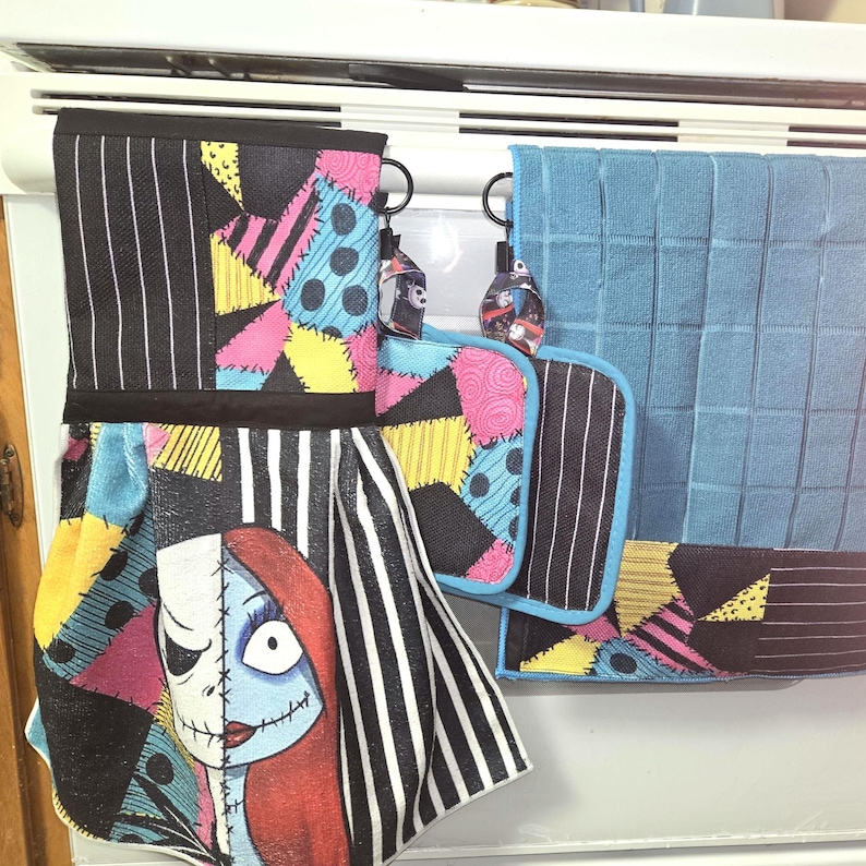 Juego de paños de cocina personalizados de Pesadilla antes de Navidad imagen 1