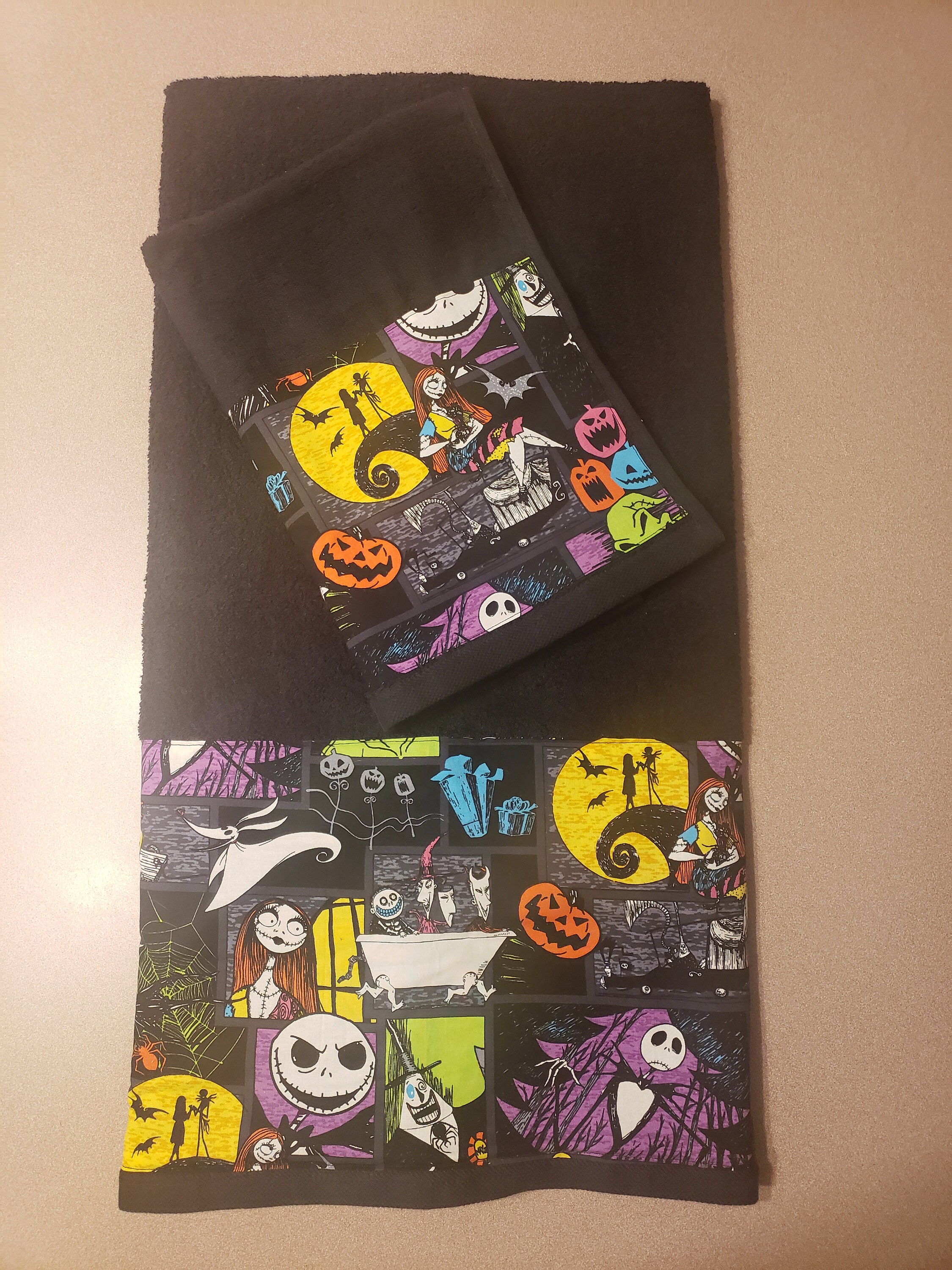 NIGHTMARE BEFORE CHRISTMASBath Towel Set Surdimensionné / Etsy