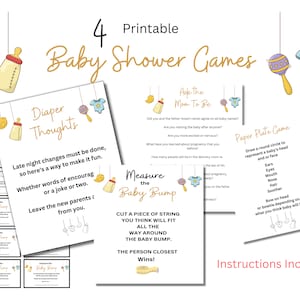 Pacchetto di giochi Baby Shower modificabile, Giochi stampabili minimalisti  rustici, Download istantaneo, Gioco Baby Emoji, Consigli previsioni, Gioco  a quiz -  Italia