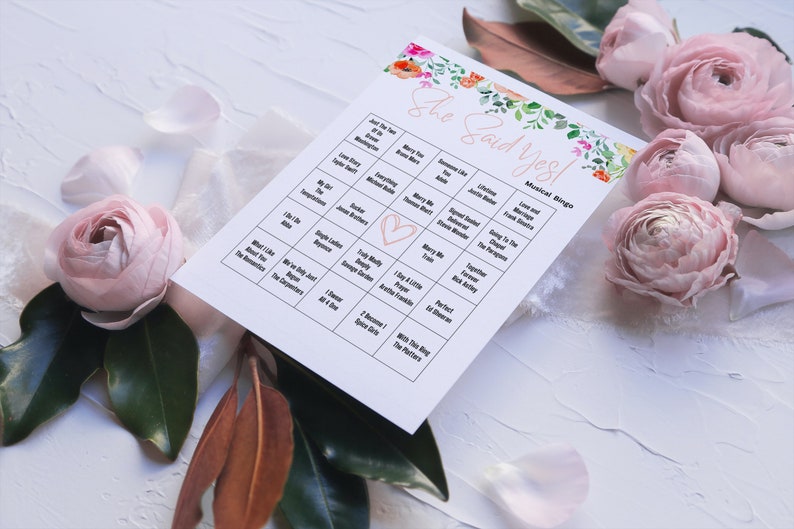 Muzyczne Bingo na Wieczór Ślubny, Muzyczne Bingo na Wieczór Ślubny do Wydruku, Gra na Wieczór Ślubny, Gra na Wieczór Ślubny, Gra na Zaręczyny, zdjęcie 3
