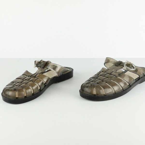 80's lace up jelly sandals