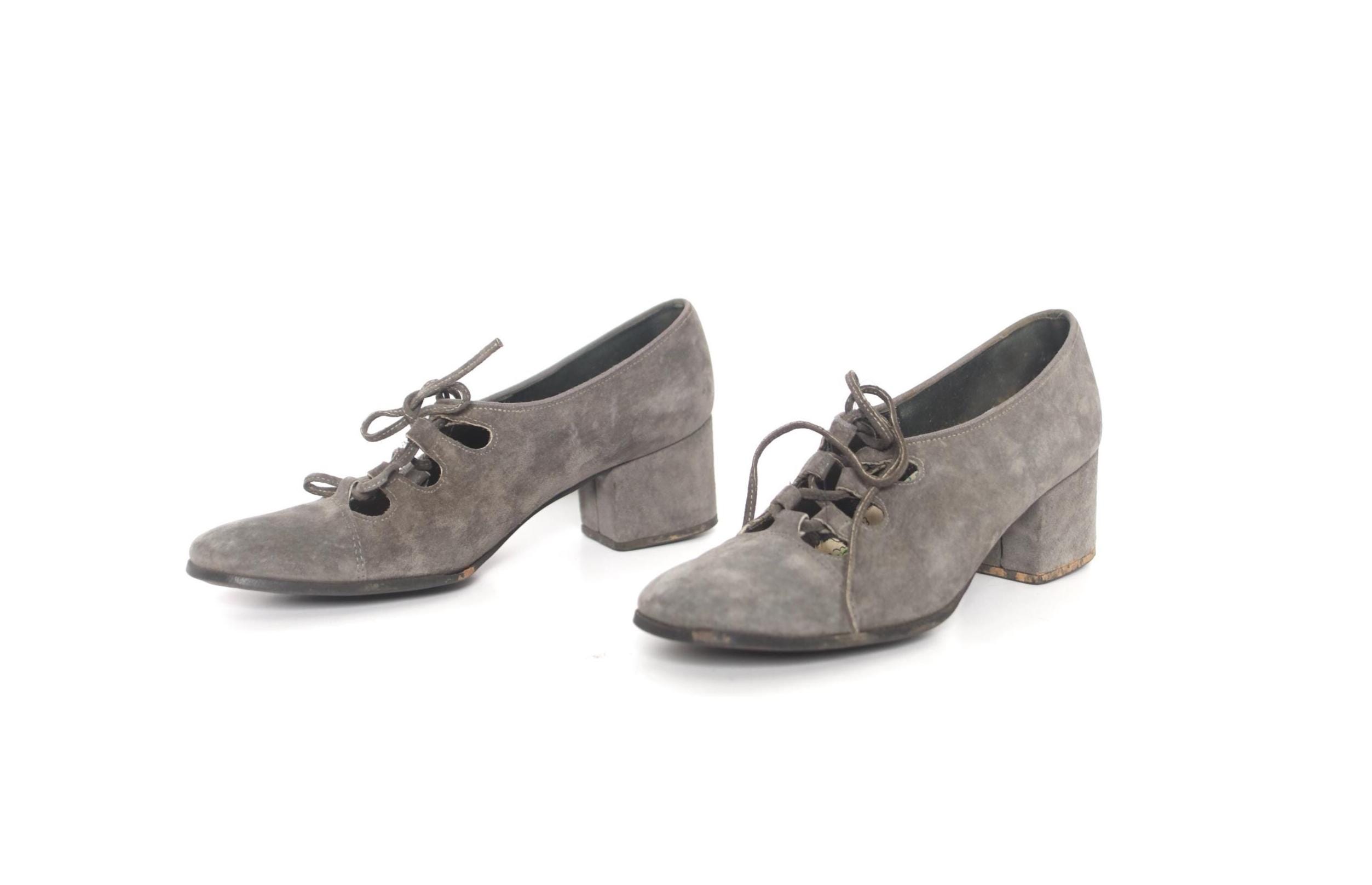 Ankle Strap Gray Suede Oxfords Grey Suede Oxfords For Women