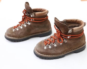 Bottes de randonnée vintage Lowa homme 8,5 cuir marron alpiniste