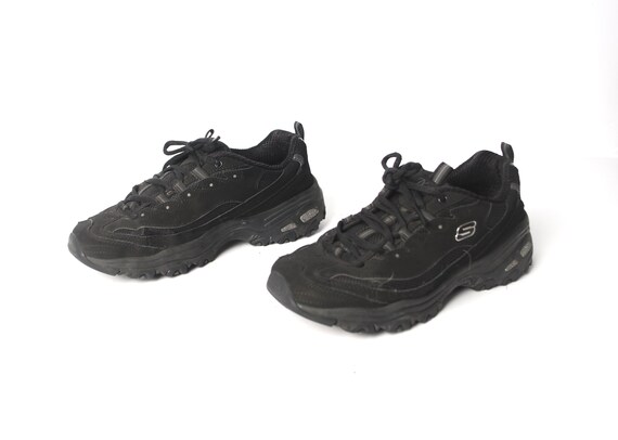 Vintage y2k PLATFORM Sketchers Vintage schwarze SKECHERS Markenplattform klobige Mama Schuhe GroBe 8 5 Damen Etsy