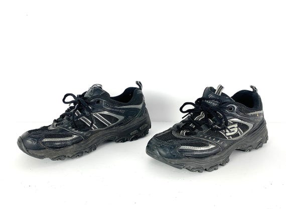 Vintage 1990s Y2k SKECHERS Black Leather PLATFORM RUNNERS -- Women's Size 8  - Etsy