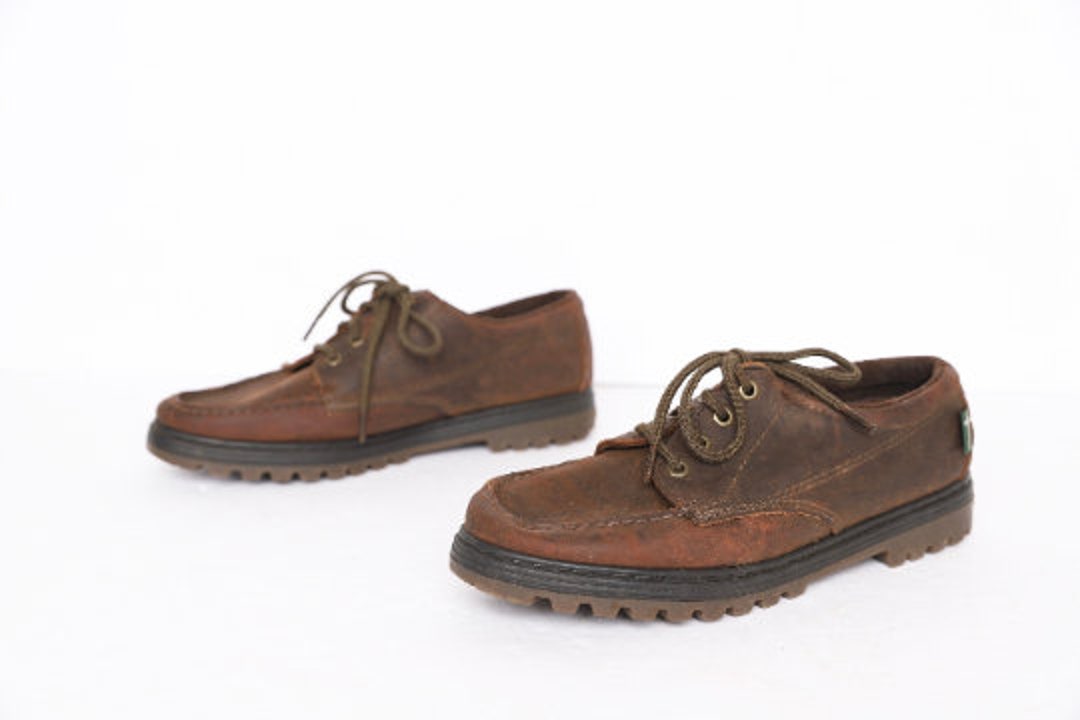 Vintage Timberland Style CHUKKA Low Top Brown Leather Size