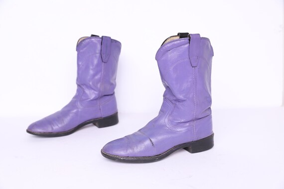 vintage PURPLE women's COWBOY size 7 cowboy distre