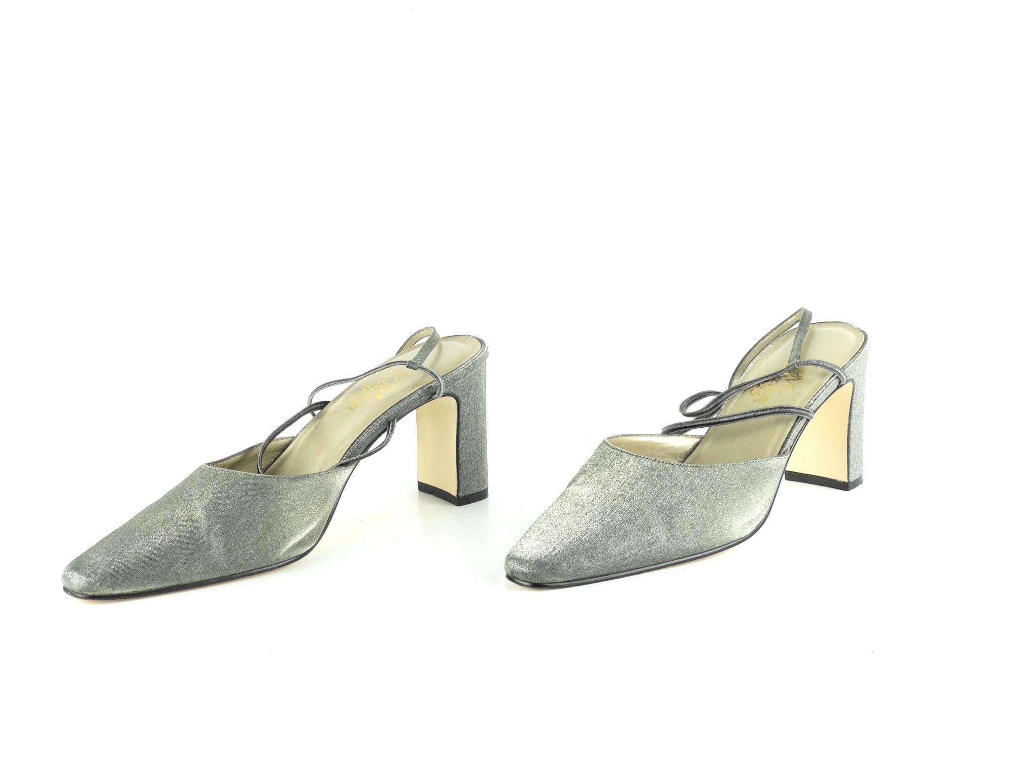 Escarpins Show How Pour Femme - Pointure 8.5 US - Talon Moyen Argenté - Parfaits Pour Mariage