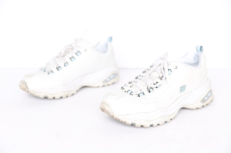 Vintage WHITE Platform Tennis Shoes Chunky DAD Skechers Shoes | Etsy