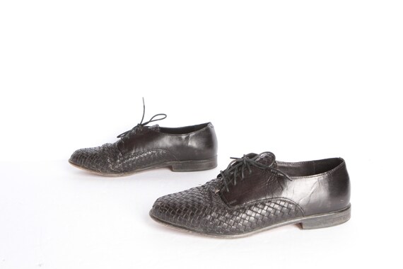 black oxford flats women's