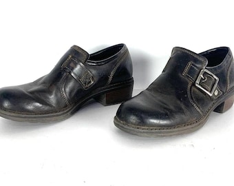 vintage contrast stitch PLATFORM chunky MARY JANE slides chunky shoes -- women's U.S. size 6M listed