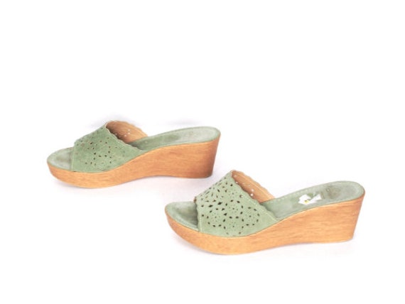 Seafoam green sandals sale
