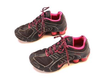 vintage NIKE schwarz pink Nike SHOX Damen US Grösse 8 schwarze Plateau Läufer Athletik Schuhe