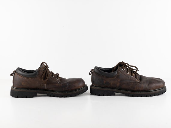 vintage 90s y2k PLATFORM sneakers BROWN & black c… - image 6