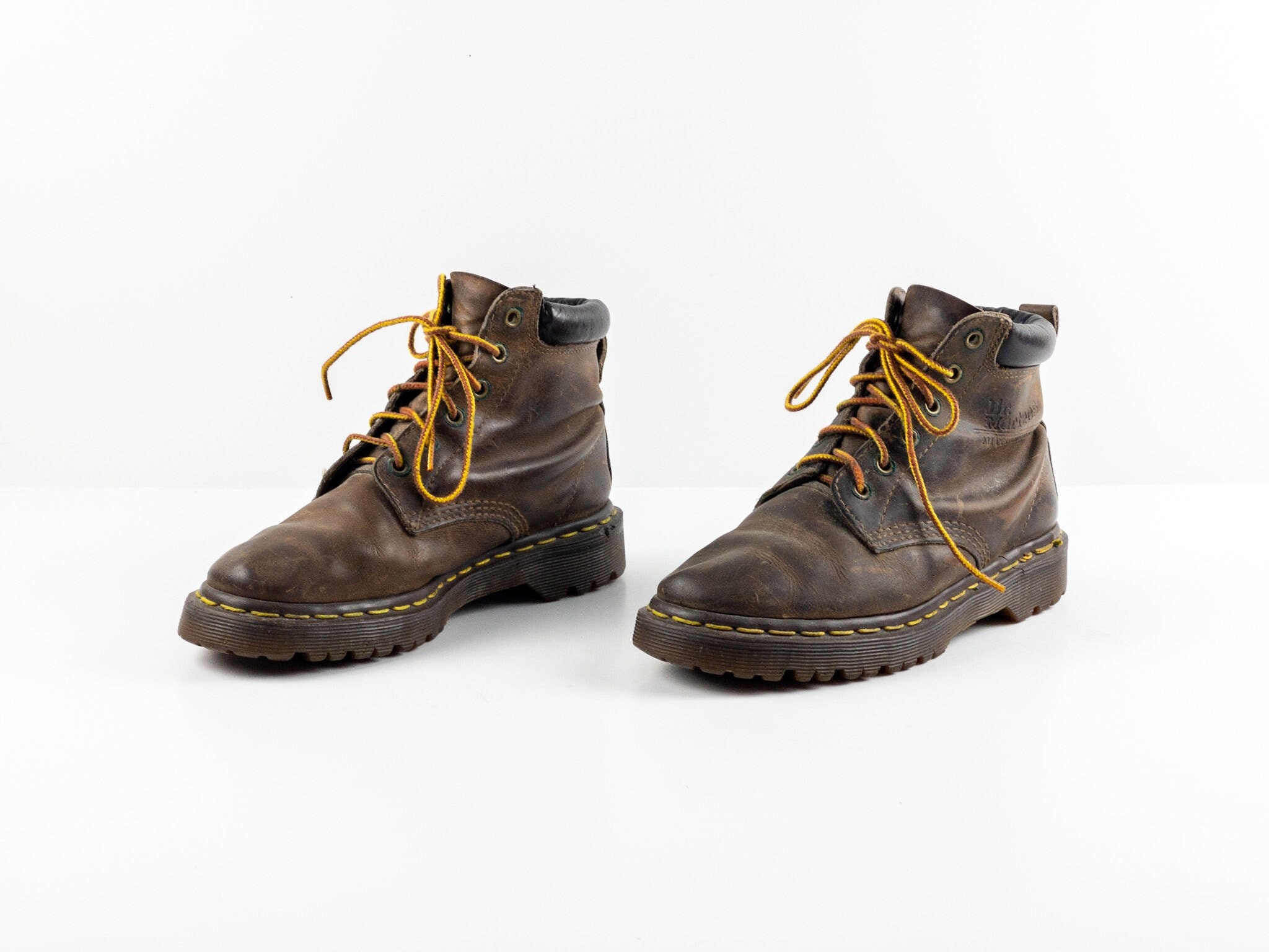 Vintage DOC MARTEN Brown Leather Boots Y2k Vintage Dr. Marten