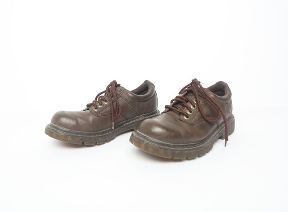 Vintage Brown Man Made Leather Skechers Brand Airwalk Grunge Style 1990s Y2k Black Mens 6 Womens -- Size 8