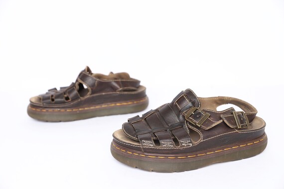 vintage DOC MARTEN Platform runners y2k black leat