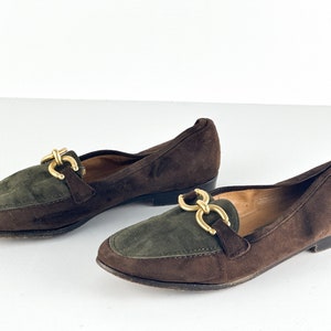 vintage Y2K gold chain womens color block loafers slip on&#39;s ---womens size 8
