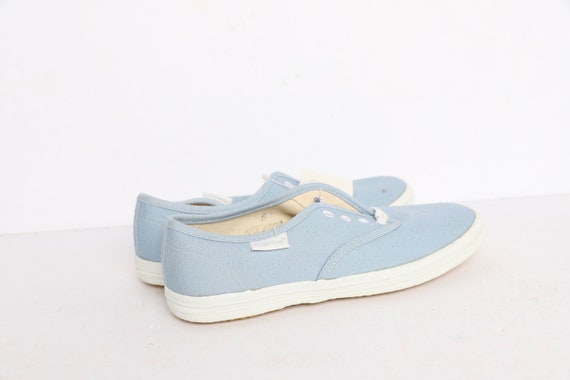 vintage KEDS style two tone BLUE & white WOMEN'S … - image 5