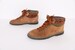 vintage women's CHUKKA lace up hiking boots brown IKAT southwest leather boots -- US size 8 women's 