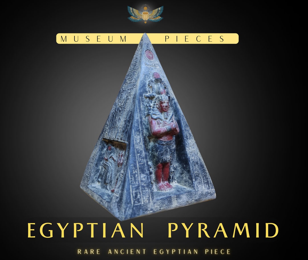 Handcrafted Egyptian Pyramid Statue With Temple of King Etsy