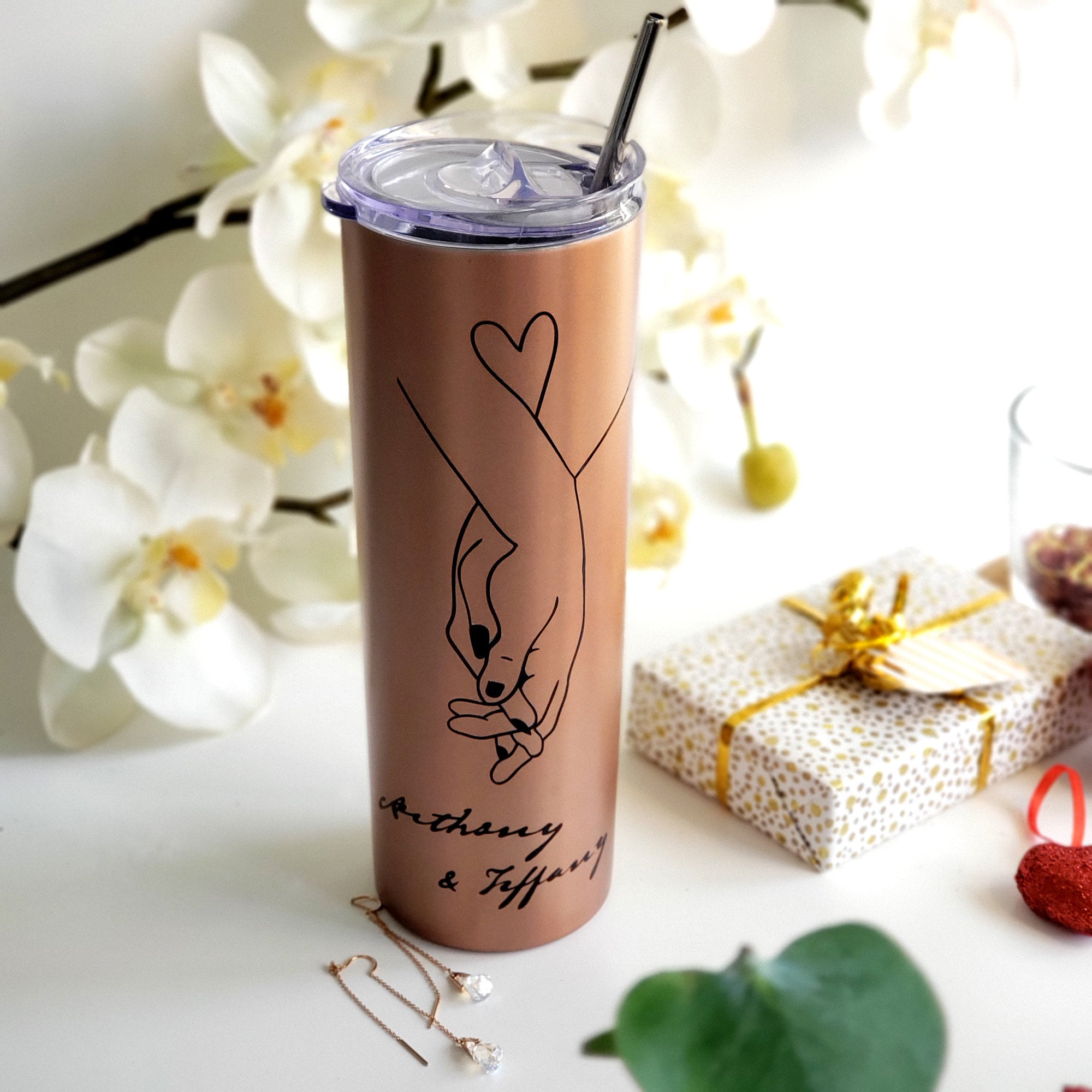 Couple Tumbler Gift Personalized Tumbler Gift Wedding Etsy
