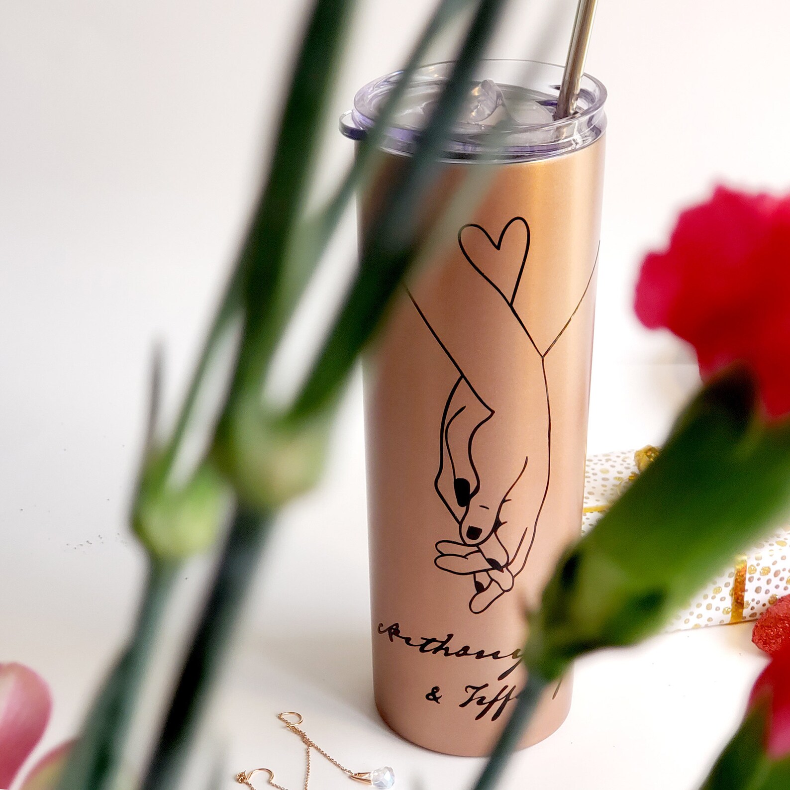 Couple Tumbler Gift Personalized Tumbler Gift Wedding Etsy