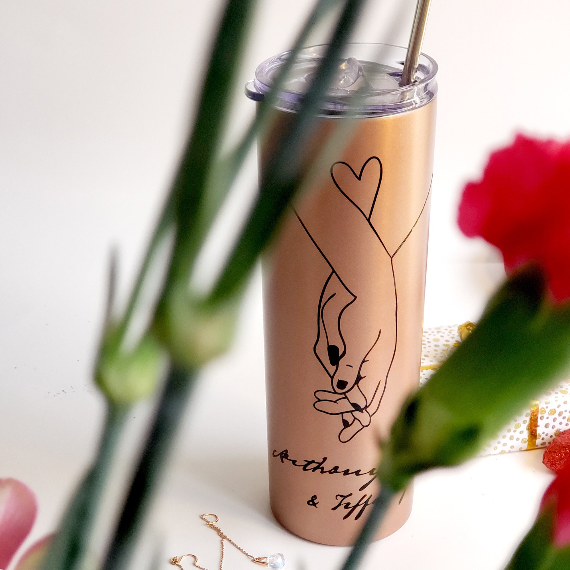 Couple Tumbler Gift Personalized Tumbler Gift Wedding Etsy