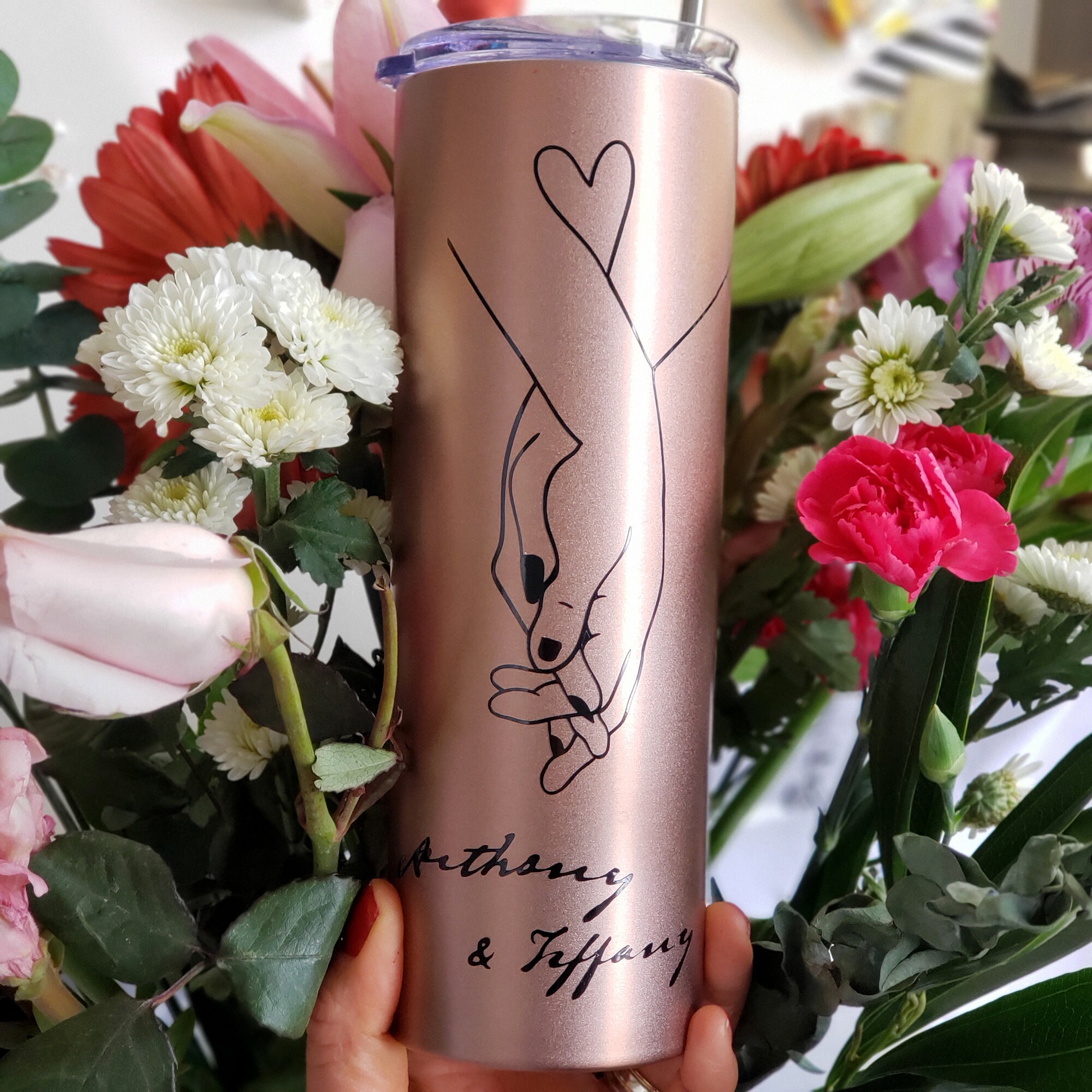 Couple Tumbler Gift Personalized Tumbler Gift Wedding Etsy