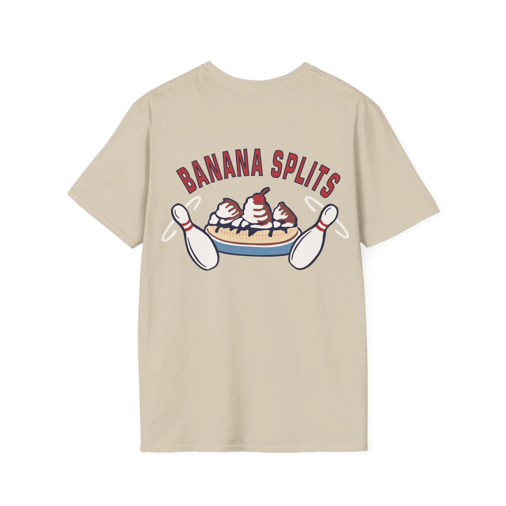 Two sided Banana Splits Bowling Shirt - Split Happens-Blank name -we have a Unisex ghost T-Shirt custom name available