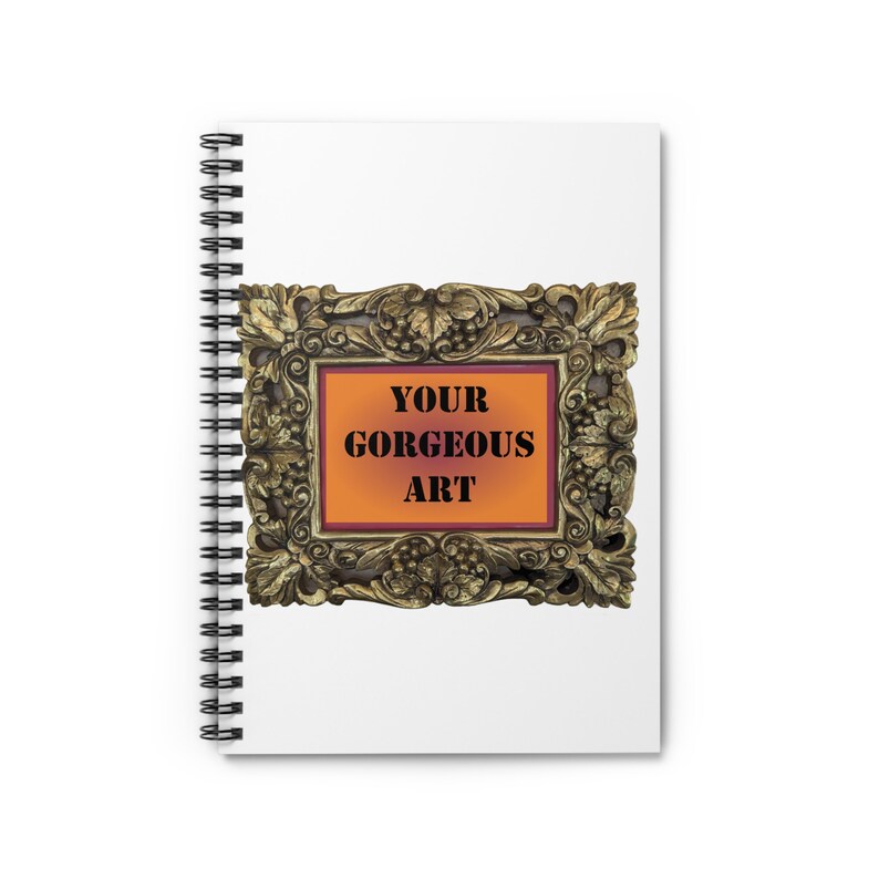 Custom Cover Design Photo or Art Printed on Spiral Notebook Etsy
