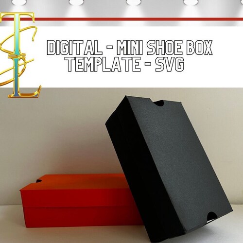 Digital SVG Shoe Box Party Favor Template box Template Only Etsy