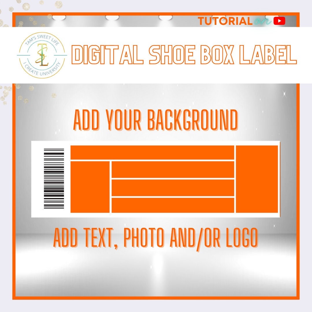cable Inútil eficientemente Shoe Box Label Template CREATE YOUR OWN Invitations or Favor - Etsy