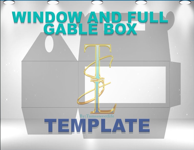 Download Window and Full Gable Box Template PNG & SVG | Etsy
