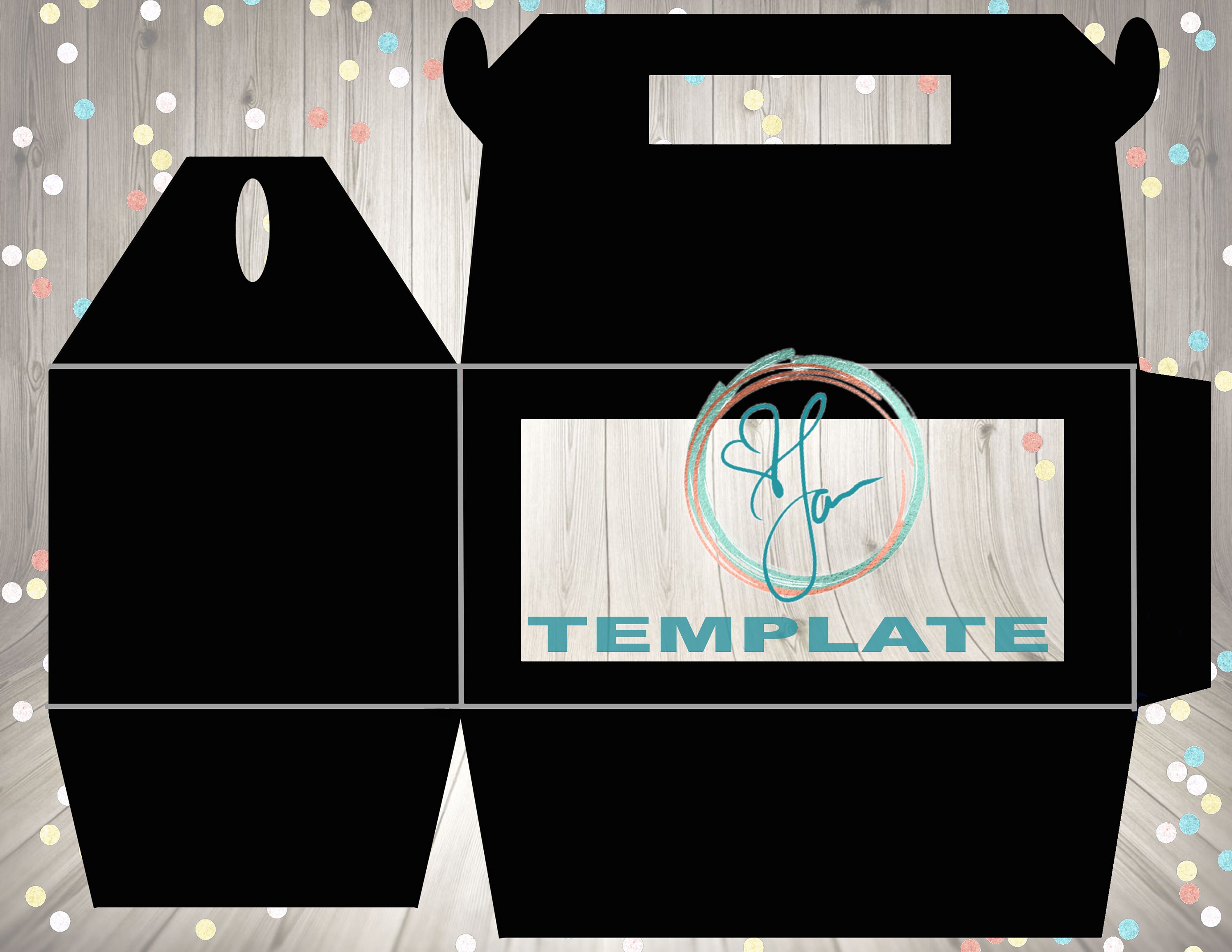 Download Window and Full Gable Box Template | Etsy