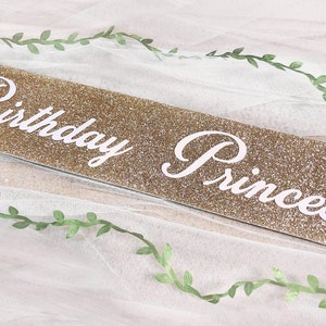Premium Glitter Birthday Sash - Birthday Princess - Party Sash Different Colors