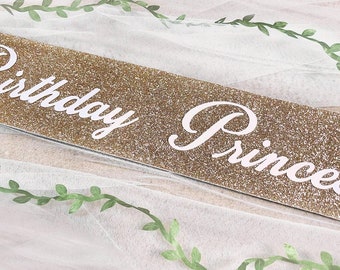 Glitter Birthday Princess Sash – Party Celebration