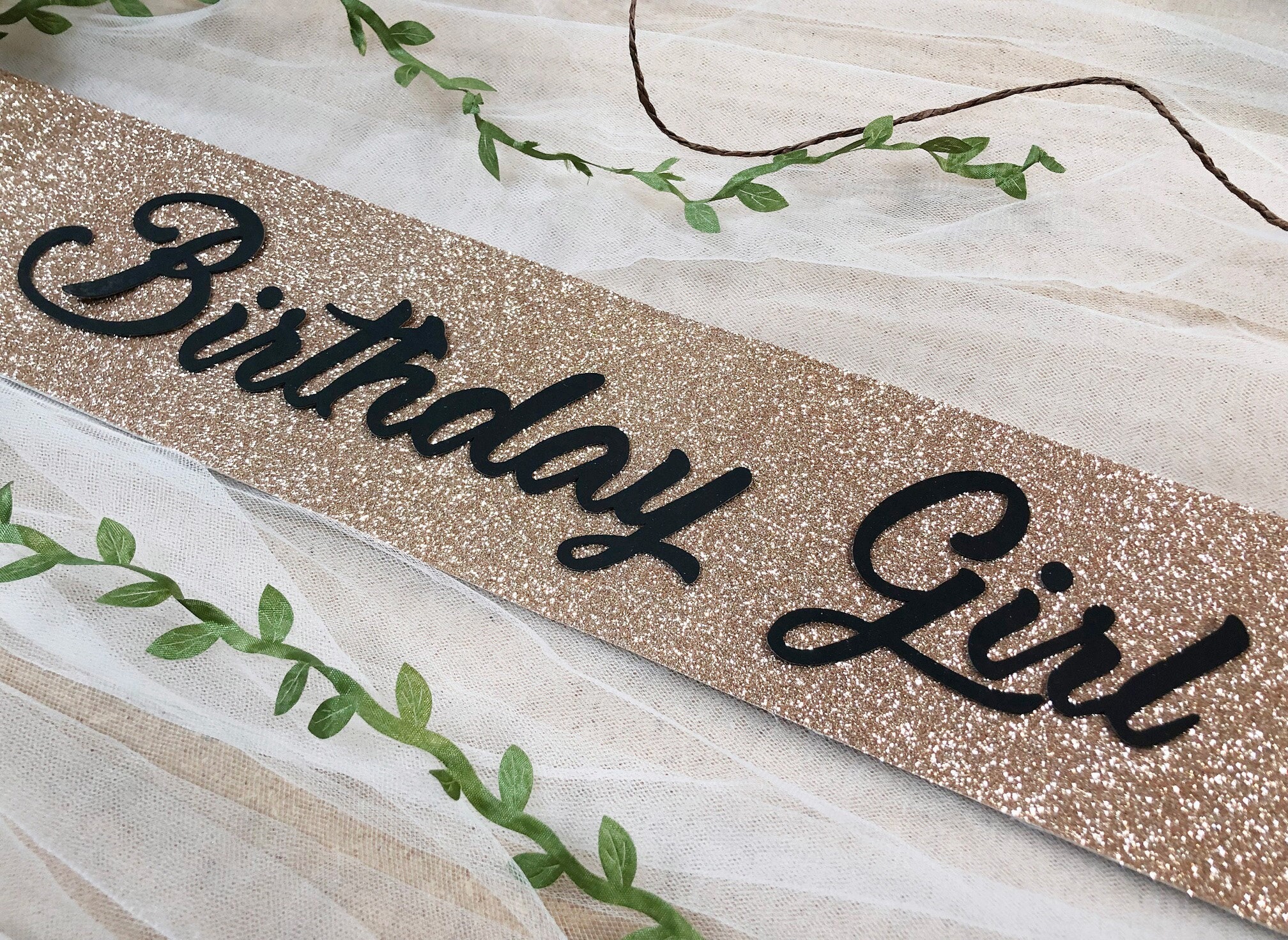 Premium Glitter Birthday Sash - Birthday Girl - Party Sash Different Colors