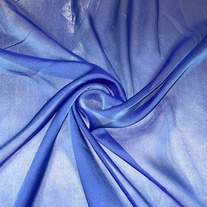 1 mtr bluey purple cationic sheer bridal chiffon fabrc..58&quot; wide