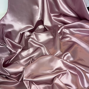 1 mtr altrosa Qualität Acetat Brautkleid Satin stoff.. 100cm breit